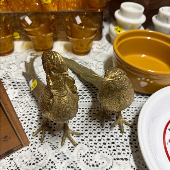 Brass Bird Figurines